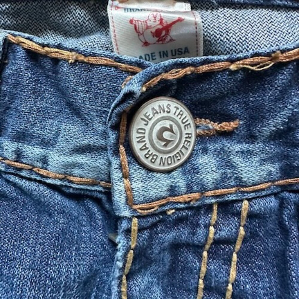 True Religion Vintage Ricky Super T Jeans - Men's 34x33 -Thick Stitch, USA - EUC - Picture 7 of 16